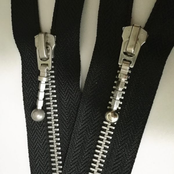 antique silver zippers