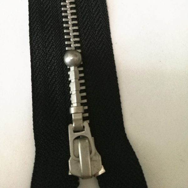 open end metal zipper