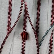 Vivid red color zipper for garment