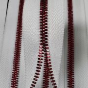 Vivid red color zipper for garment